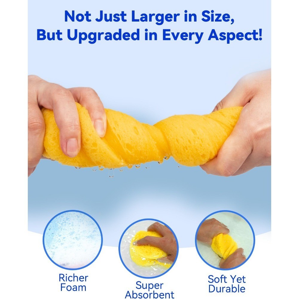 Car Wash Sponge Large Cleaning Sponge All Purpose Scrubber Sponge Easy Grip