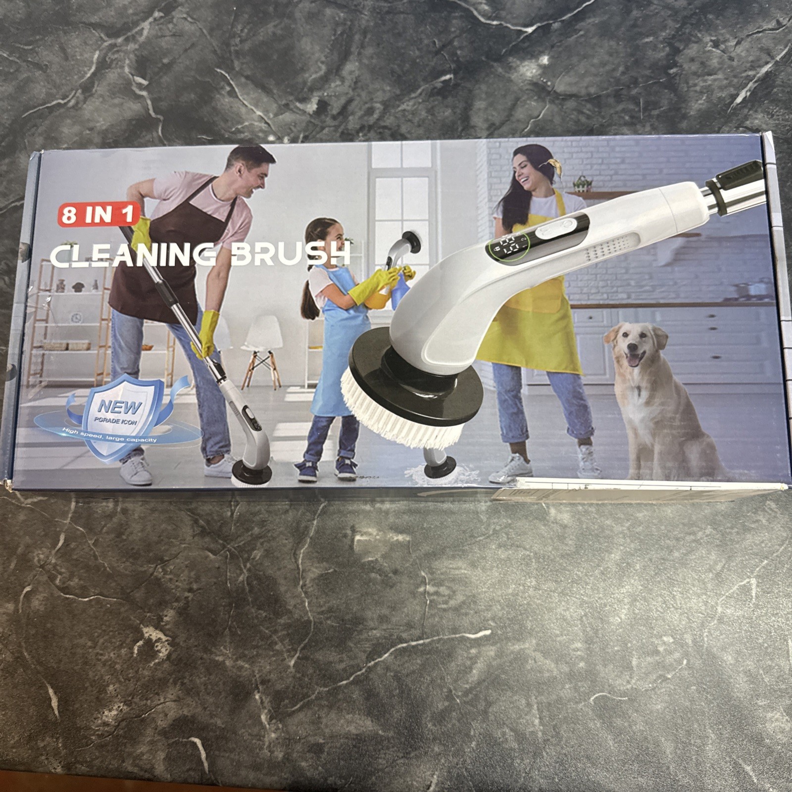 Electric Spin Scrubber 8 in 1 Cleaning Brush For Car, Tile, Wall, Floor. F1