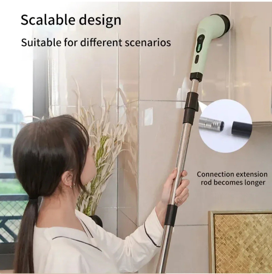 7 in 1 Electric Spin Scrubber, Cordless for Bathtub, Car, Floor, Glass, Stoves