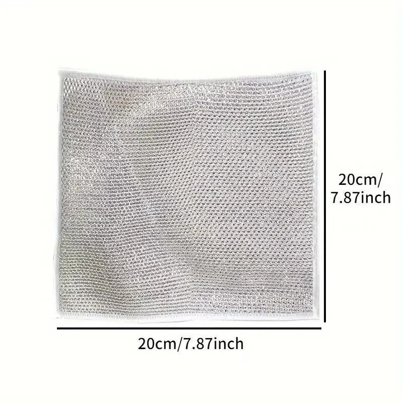20 x Multipurpose Wire Miracle Stainless Steel Cleaning Cloths Steel Mesh Scrub