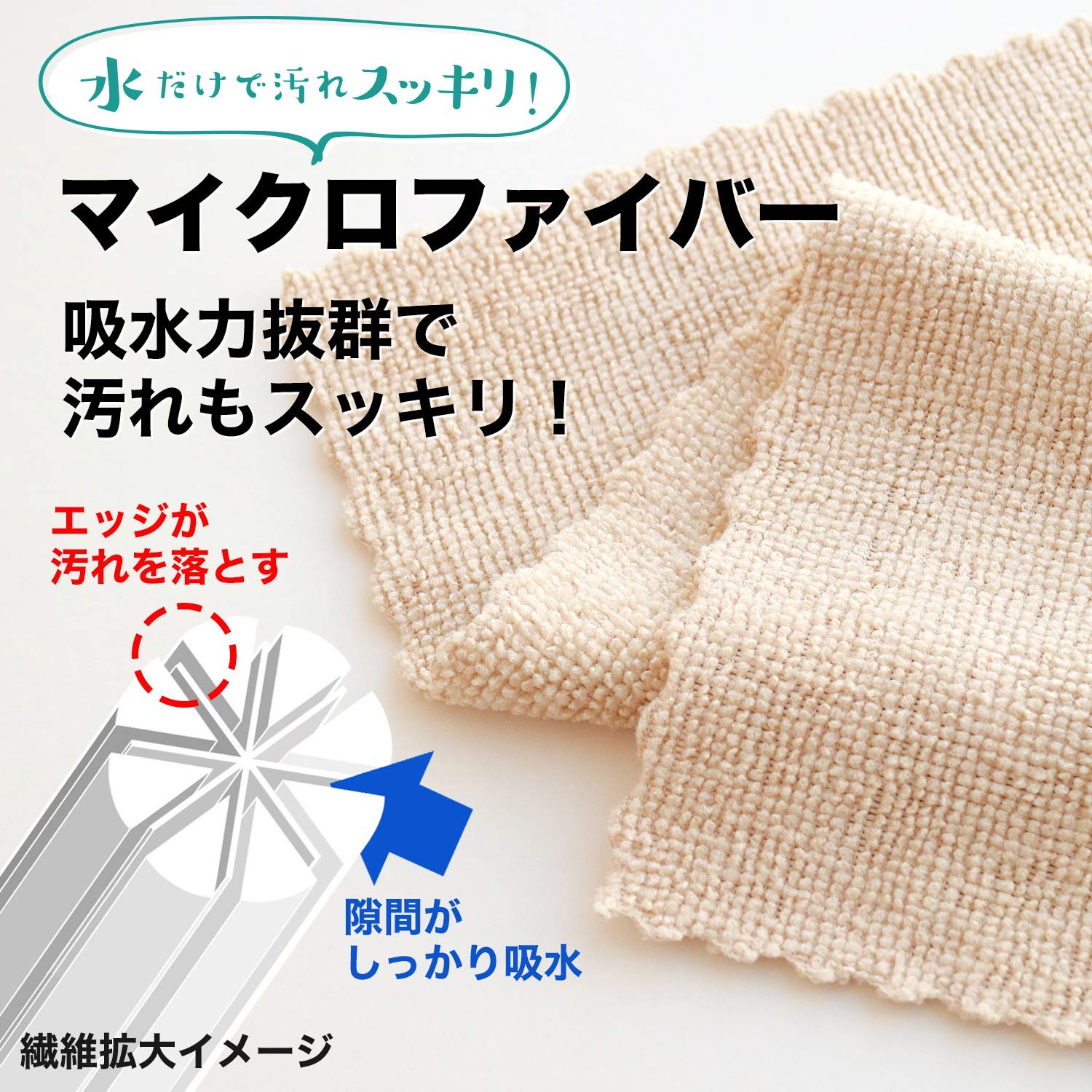 LEC Gekiochikun Basic Microfiber Cloth (10 pieces) 28 x 28cm for living room