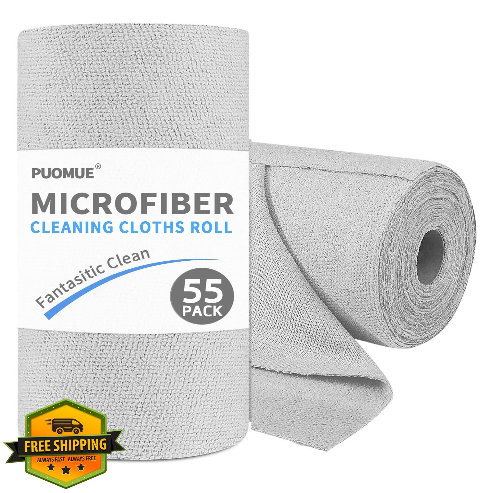 Puomue Grey 9”X11”-55PK microfiber cloths
