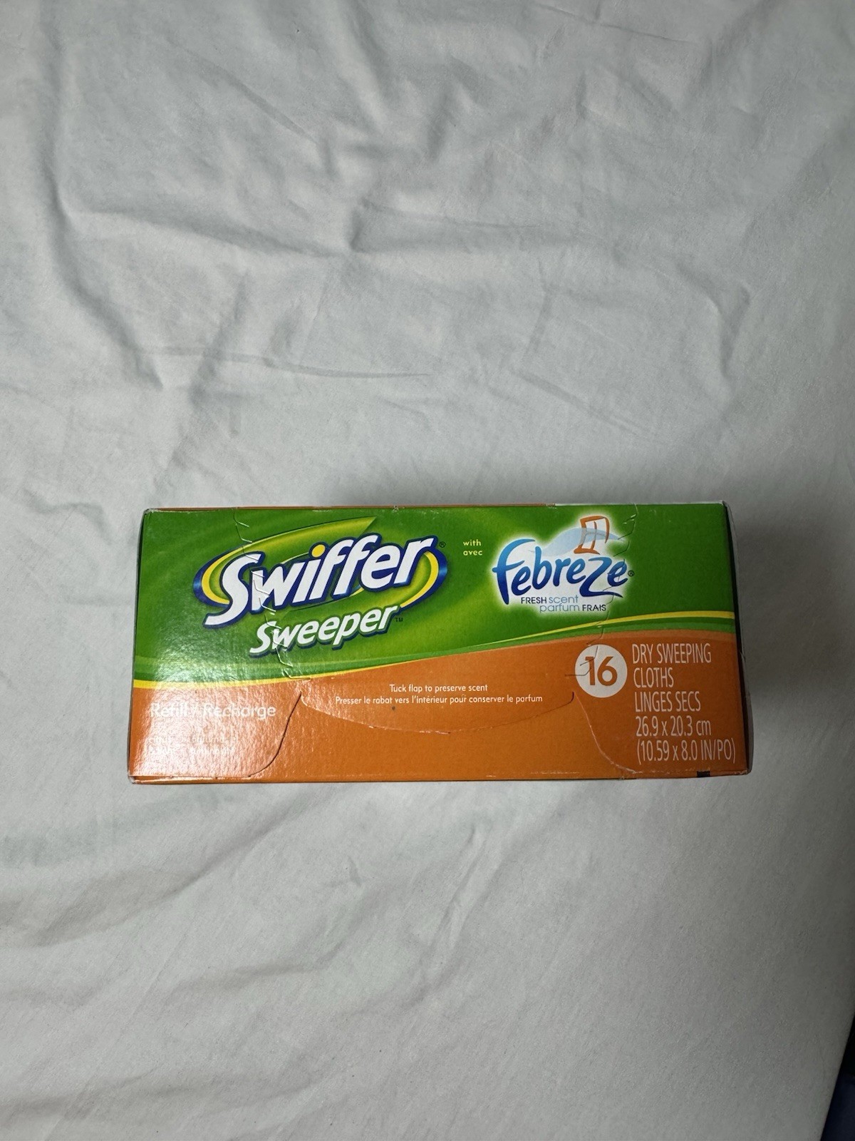 Swifter Sweeper Febreze Citrus Scent Disposable Dry Sweeping Cloths Pack Of 16