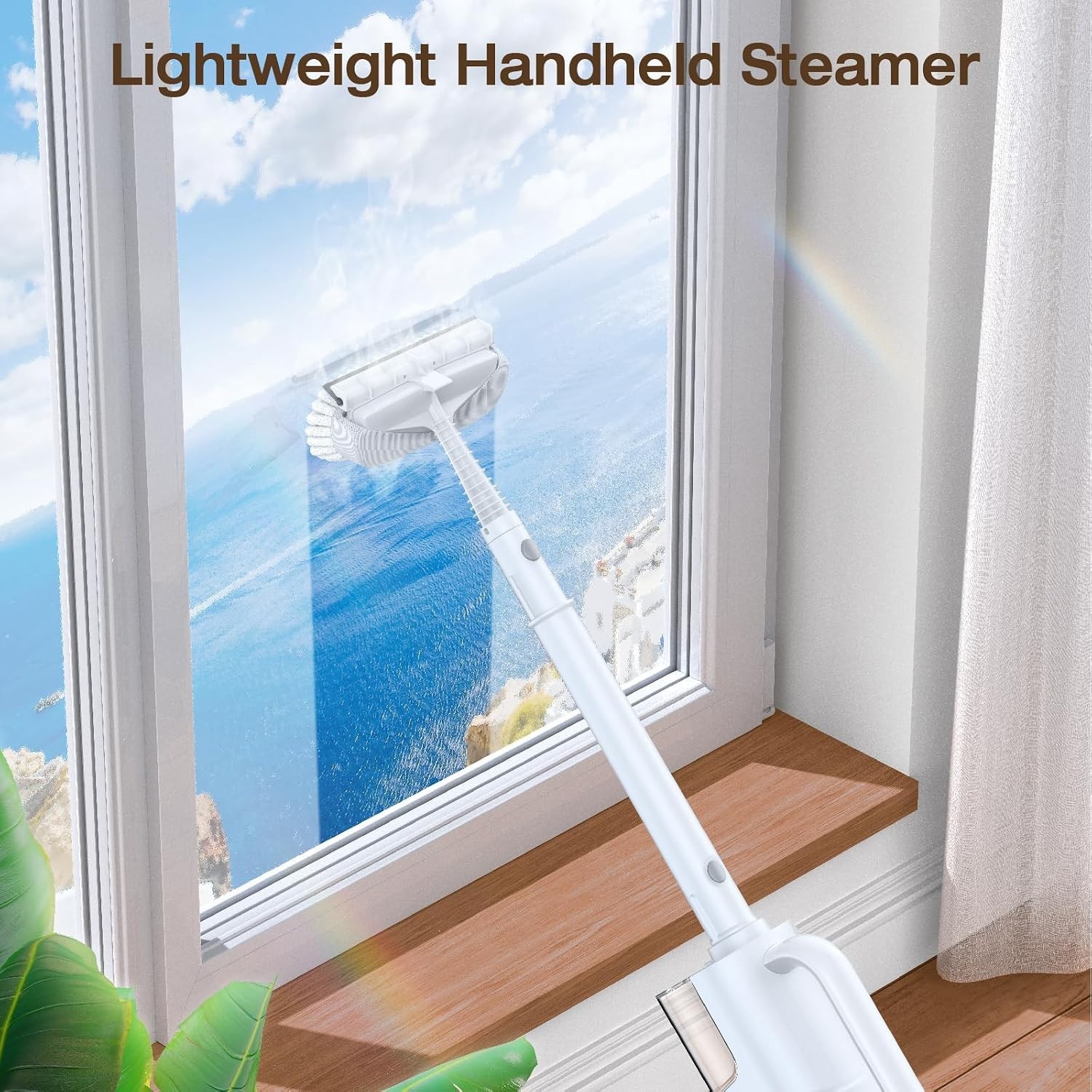 Effortless 10-in-1 Steam Mop with Detachable Handheld Cleaner for All Surfaces