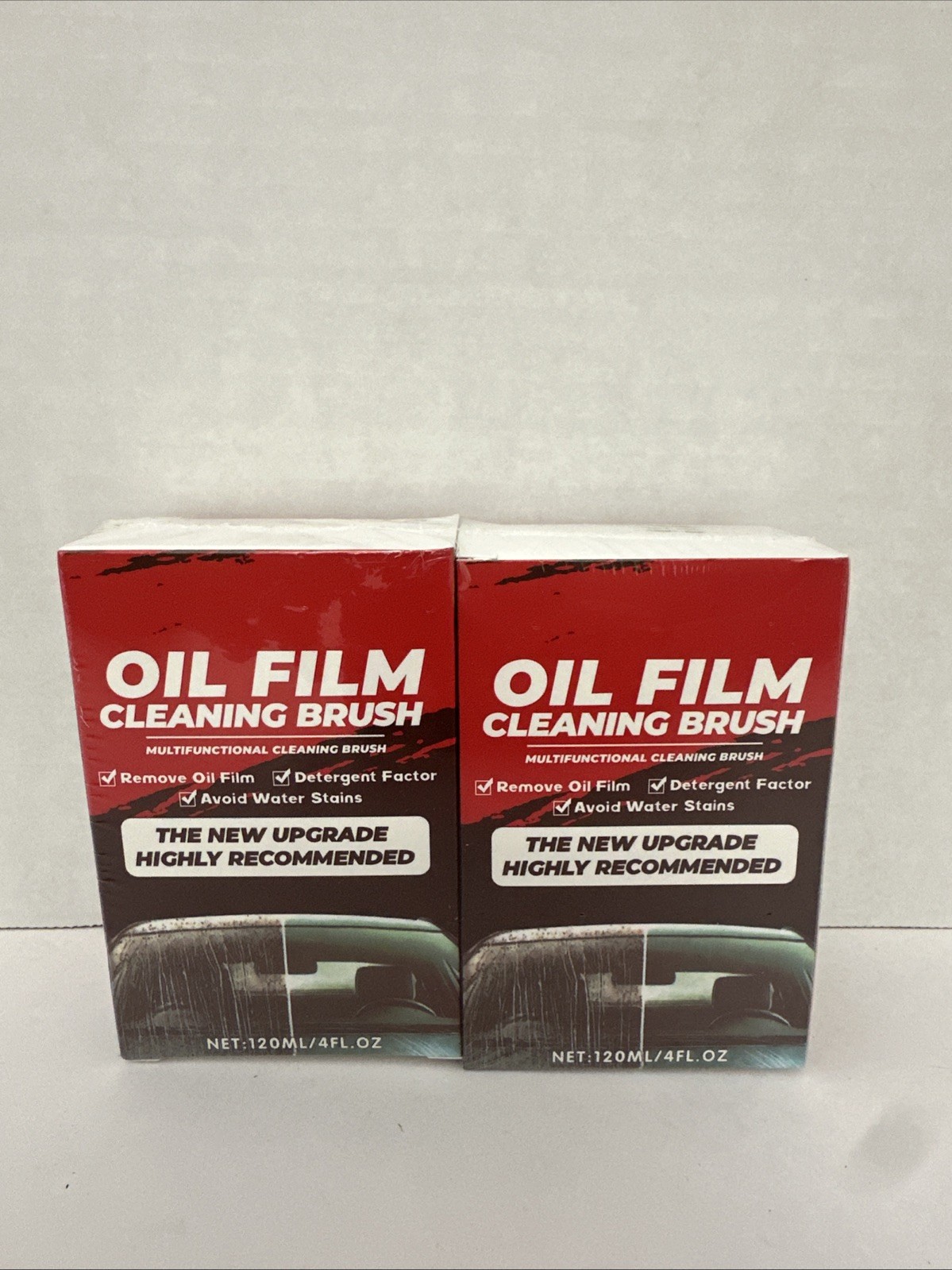 2Pack Automotive Oil Film Cleaning Brush – New Glass Coating for Windshield