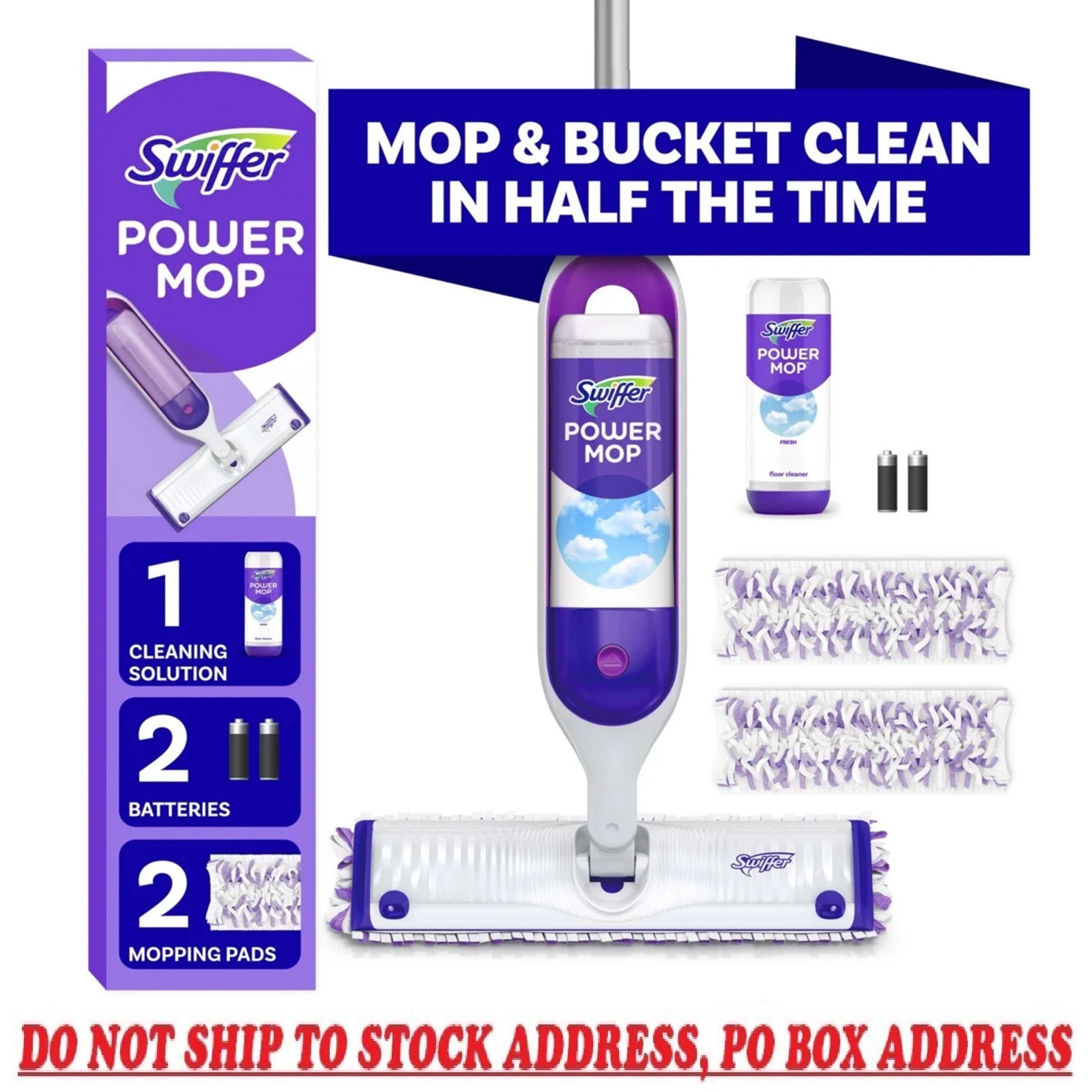 Swiffer Power Mop Set, Floor Cleaner for Tile, Vinyl, Laminate, Wood