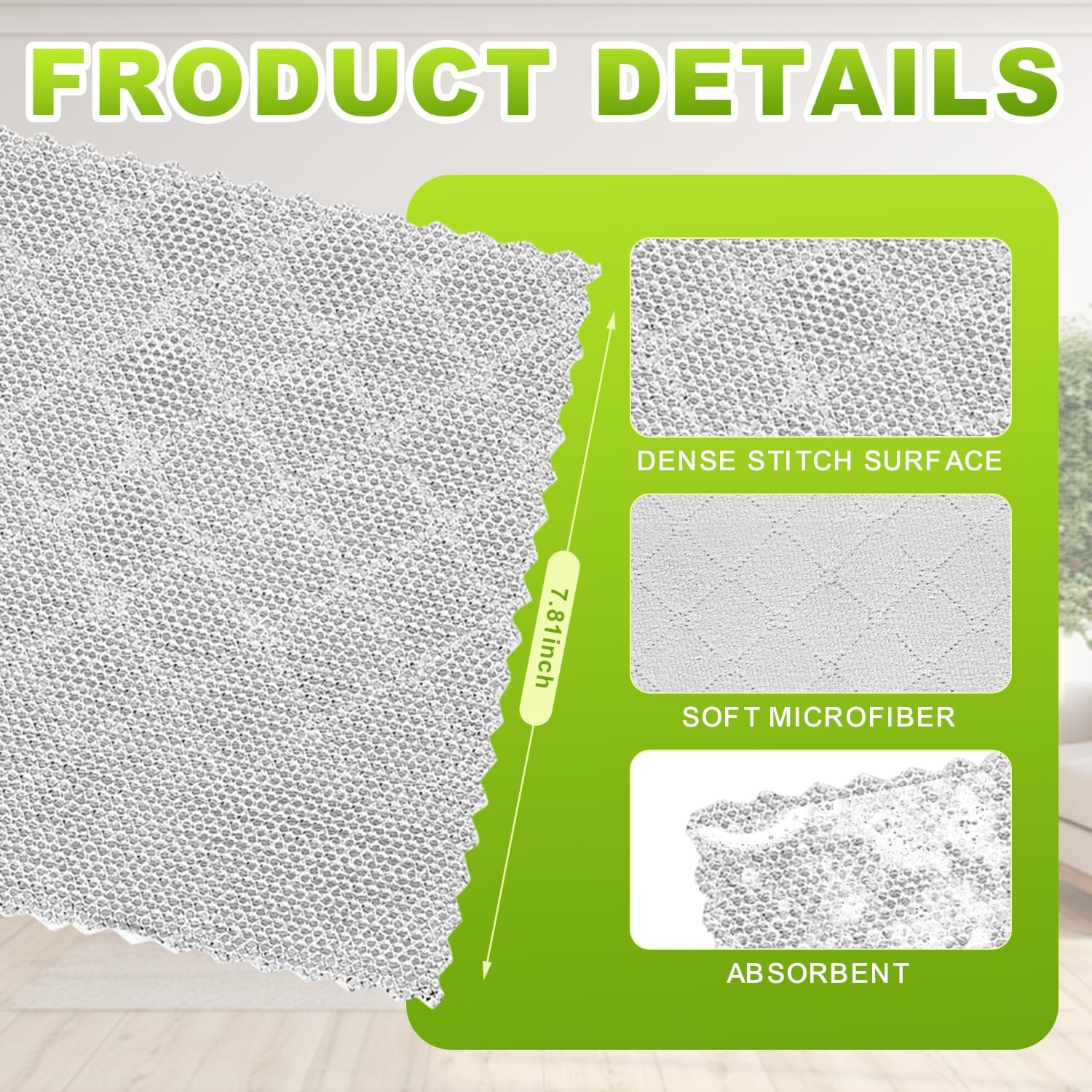 12 Pcs Multipurpose Wire Dishwashing Rag, Upgraded Double-Layer Non-Scratch W…