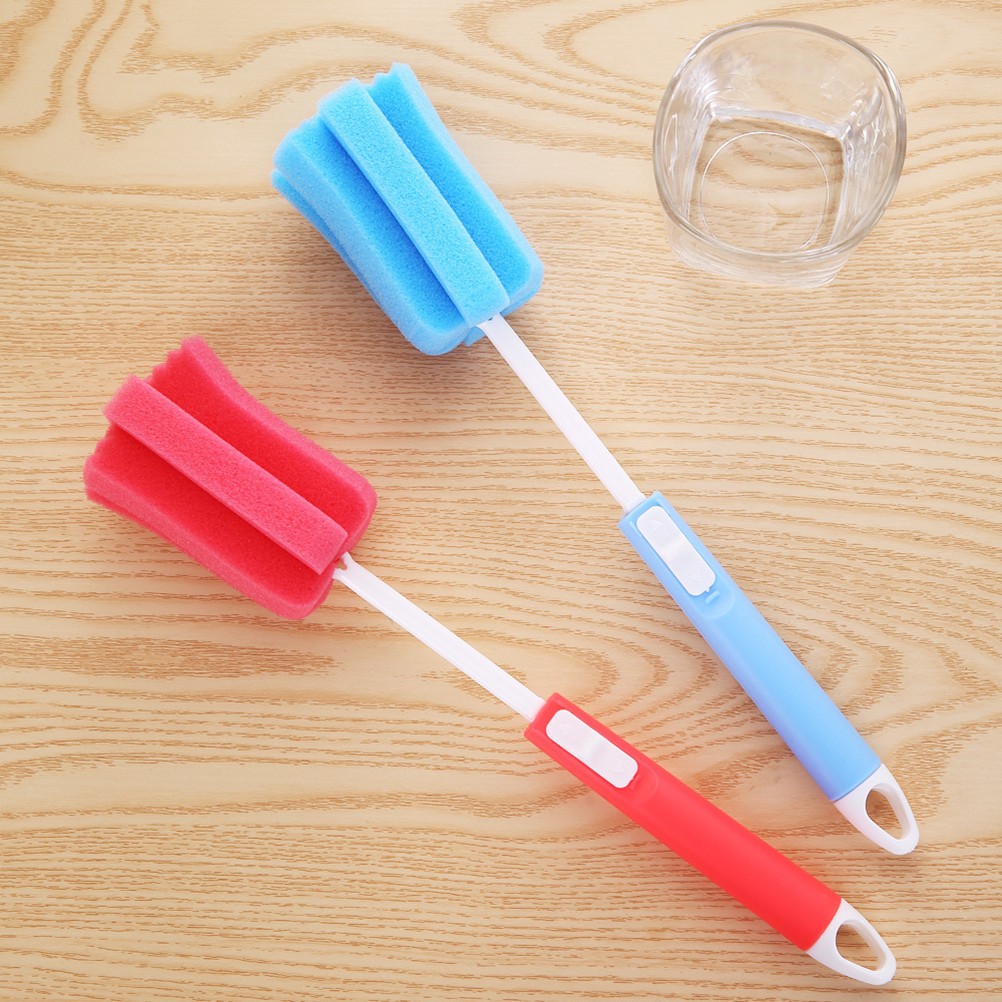 Sponge Bottle Brush with Easy Grip Handle for Glass and Feeding Bottle Use