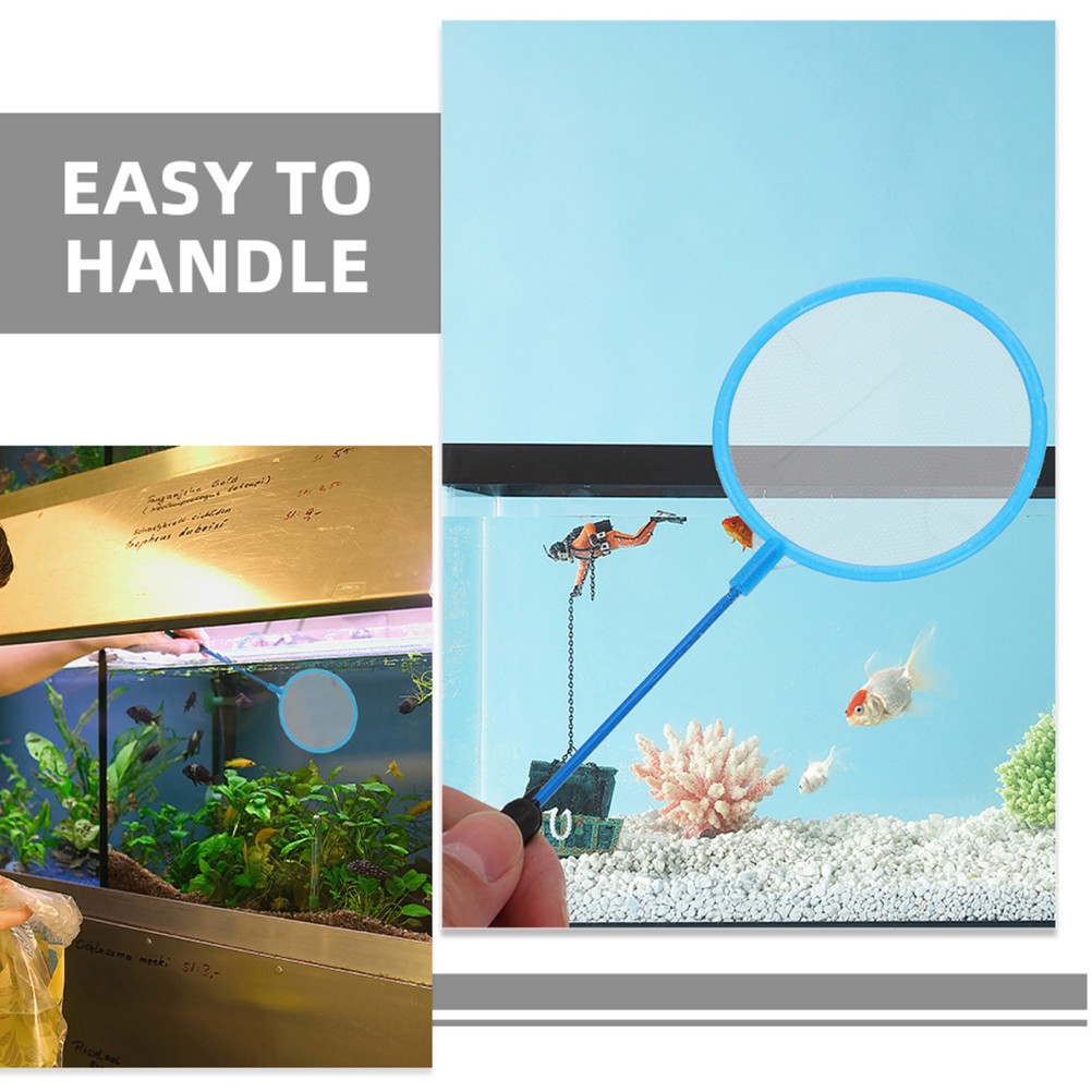 50Pcs Lightweight Reusable Aquarium Mini Pond Nets for Small Fish and Shrimp