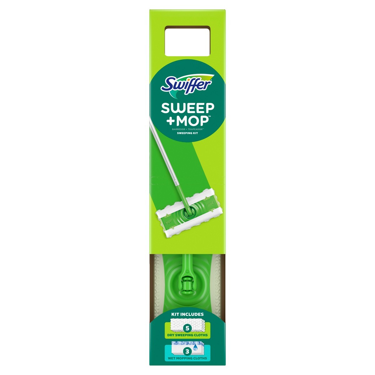 Sweep Mop Starter Kit -9ct: Multi-Surface Cleaning Tools, Plastic Material