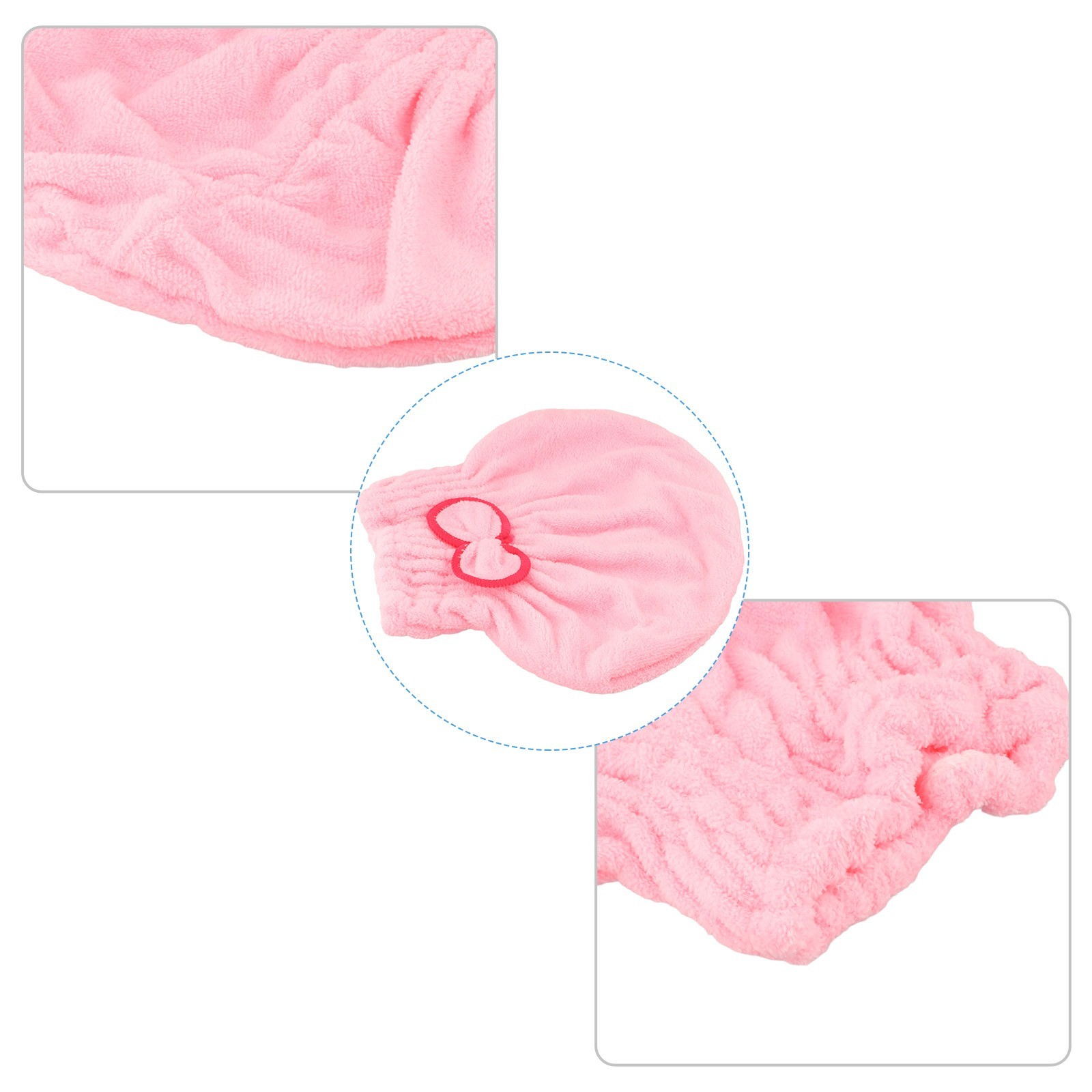 Microfiber Solid Color Hair Hat Fast Drying Head Wrap Turban 6 Color Options