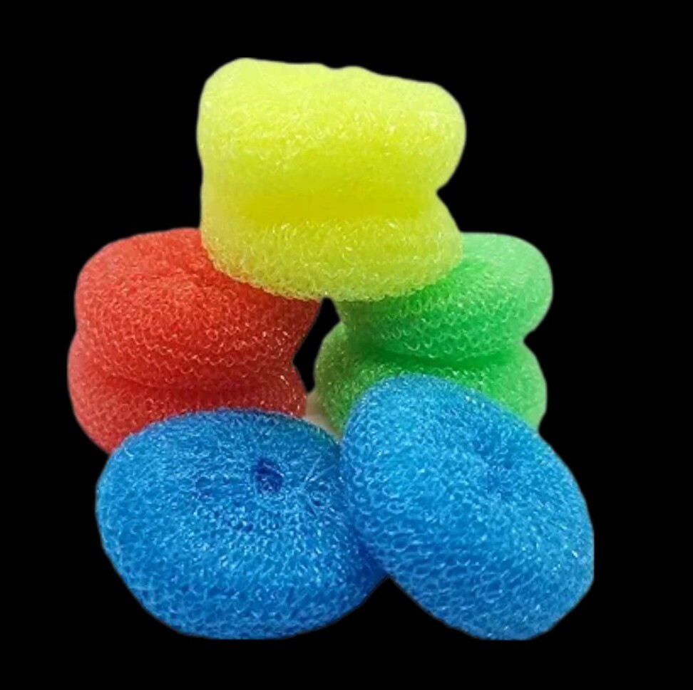 8PCS Scrubbing Pads Non Scratch Dish Scrubber Round Scouring Pad Assorted Color