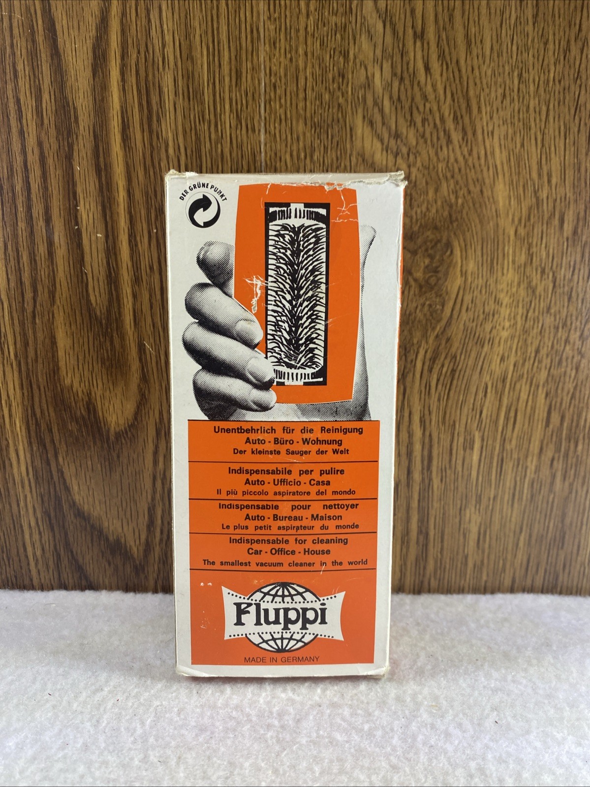 Vtg Fluppi HandHeld Sweeper Brush Germany For Car-Office-House Smallest Vacuum.