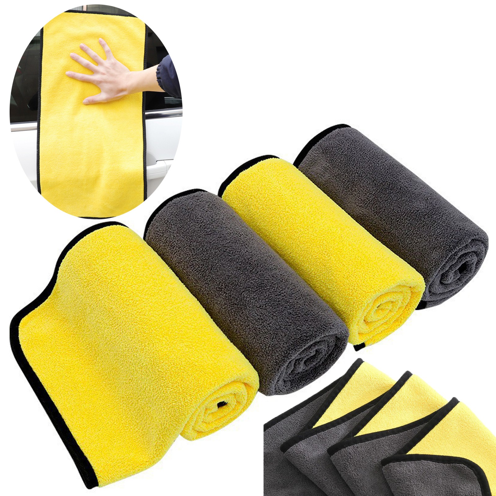 5 pack Microfiber Cleaning Cloth Car Wash Towel Drying Rag Car Polishing towels
