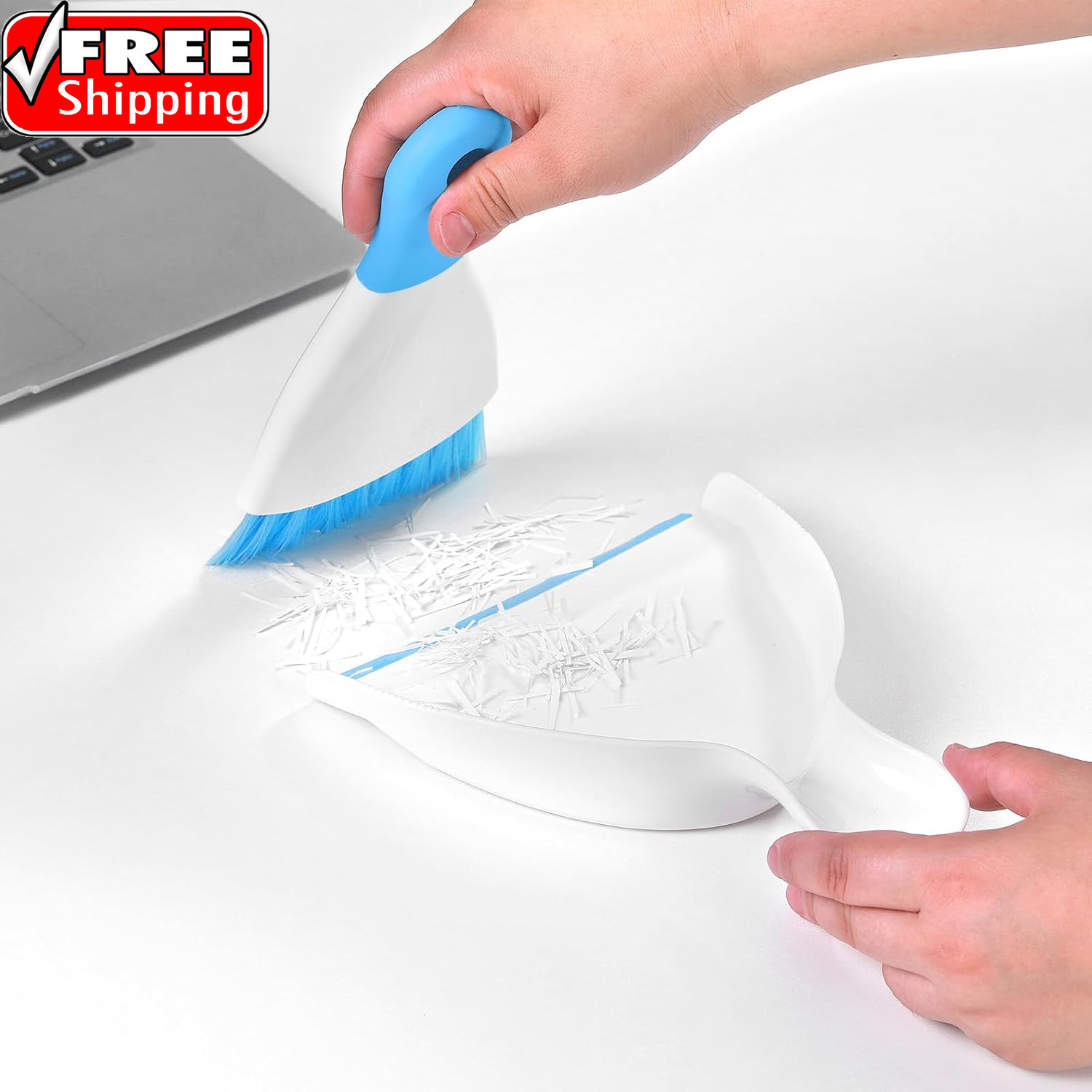 Mini Dustpan and Brush Set 2 Pack, Small Broom and Dustpan Set Dust Pan and Mini