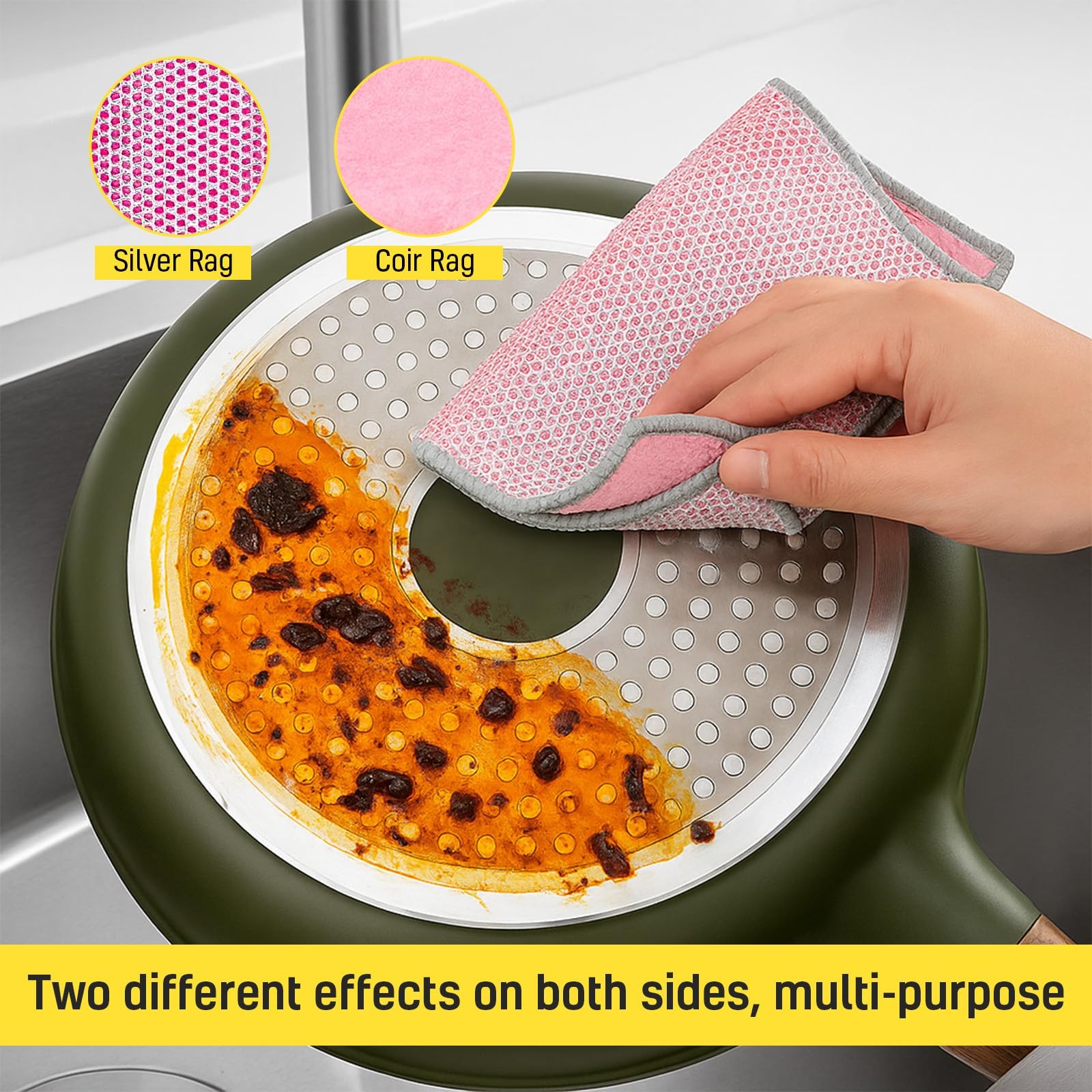 NEW 2026 | Non Scratch Wire Dishcloth | Metal Cleaning Rag for Kitchen Cookwa…