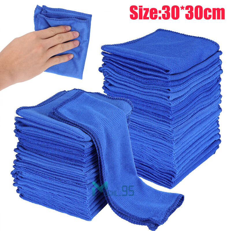 Reusable Microfiber Cleaning Cloth Towel Rag Car Polishing No Scratch Detailing