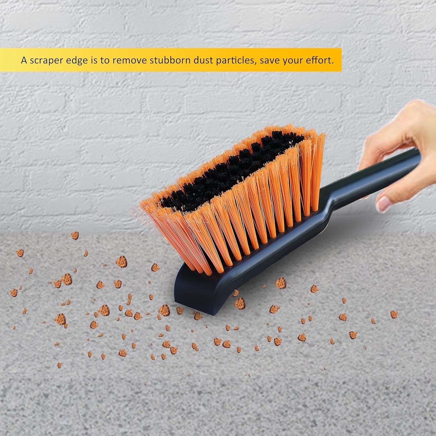 1-Pack 17″ Heavy Duty Metal Dust Pan with Cleaning Brush Set