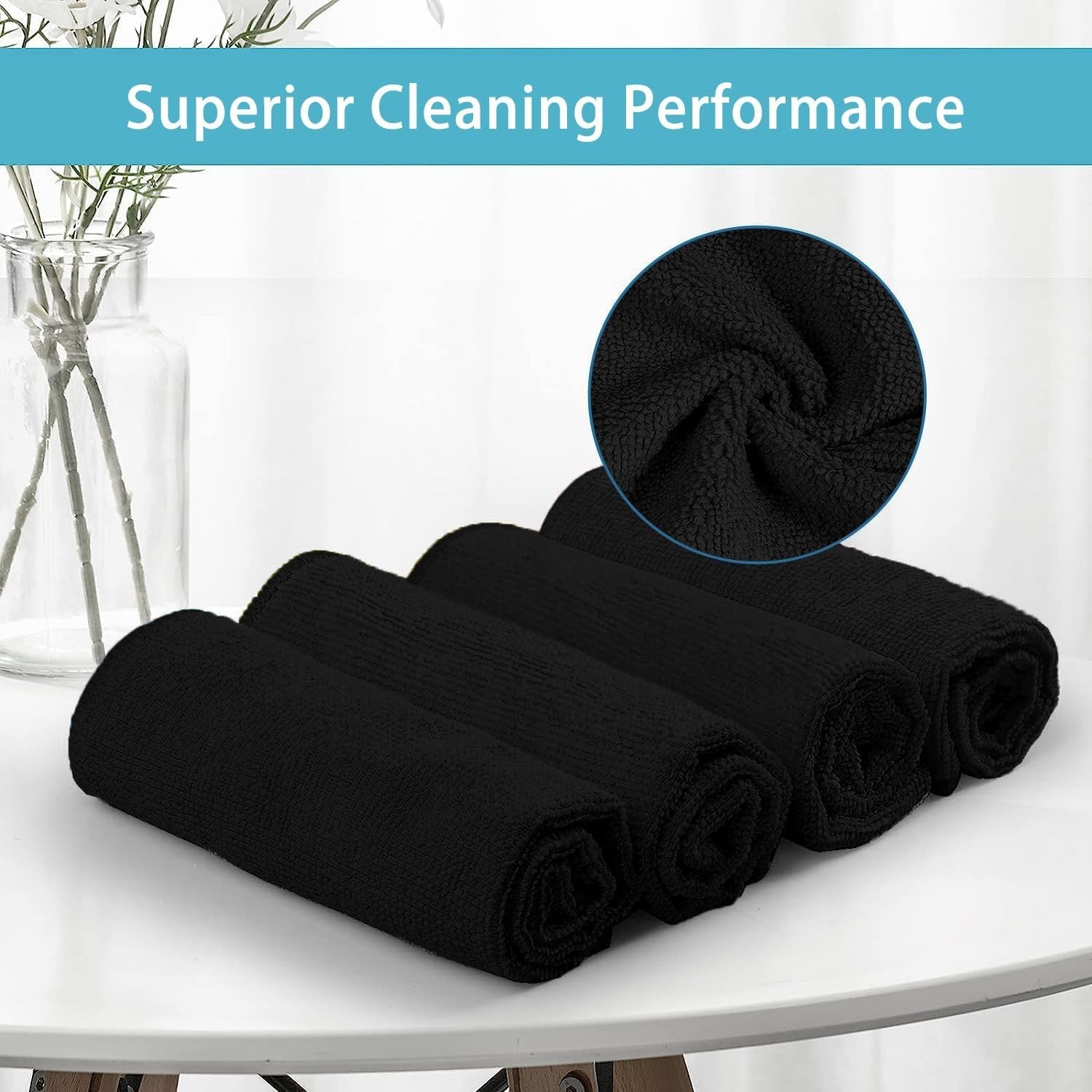 High-Quality Microfiber Towels – 5 Lint-Free Cleaning Cloths for Every Surface