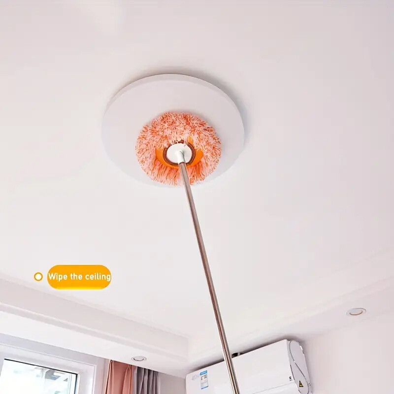 Ceiling mop 59”, dust mop,flexible rotating floor mop, wall mop, wet and dry mop