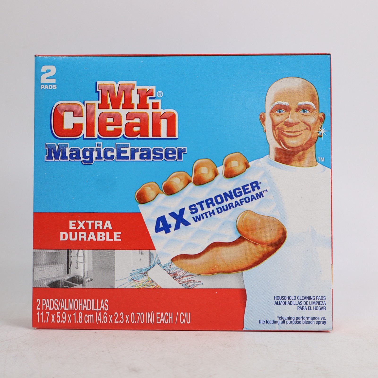 15 PACK Mr. Clean Magic Eraser 5xStronger Extra Durable 2 Ct Each (30 Ct Total)