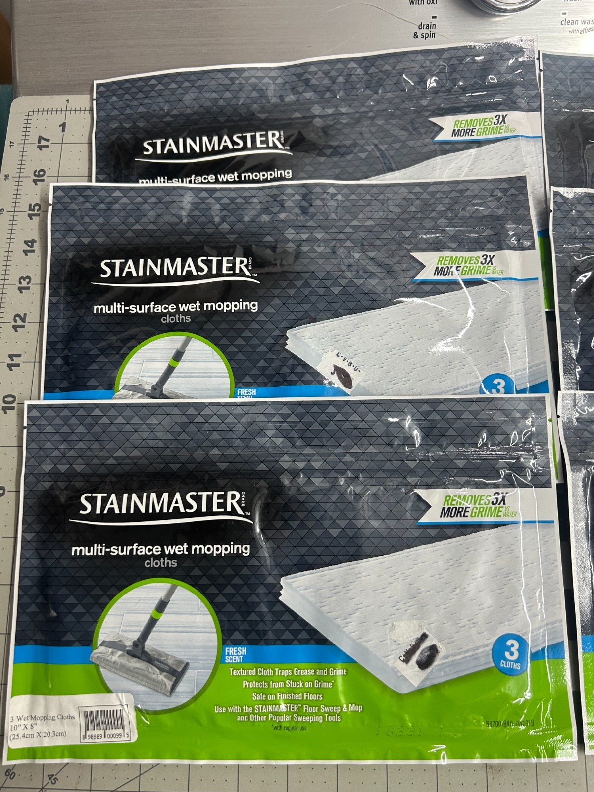 6-pack lot 3/PC Stainmaster Floor Sweep & Mop Wet Cloths Fresh Scent 8″ x 10 in