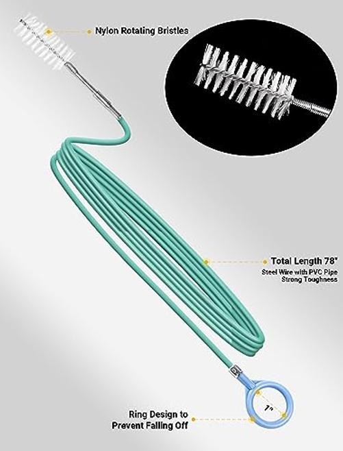 2-Packs Auto Sunroof Drain Cleaning Tool,78 Inch Flexible Drain 78 Inch-2Packs
