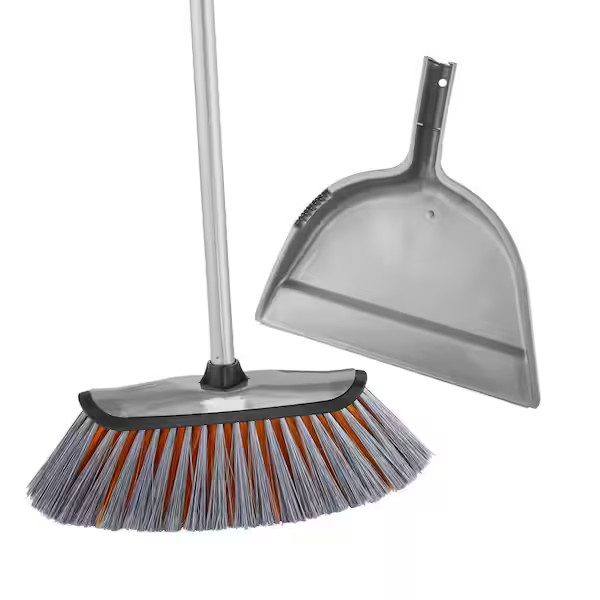 HDX Smooth Sweep Indoor Angle Broom with Dustpan