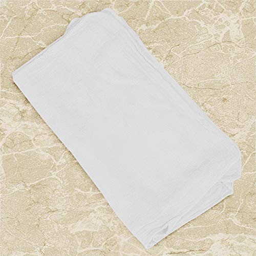 Shop Towels – Pack of 50 Reusable Cleaning Rags – Durable Quality Cotton White