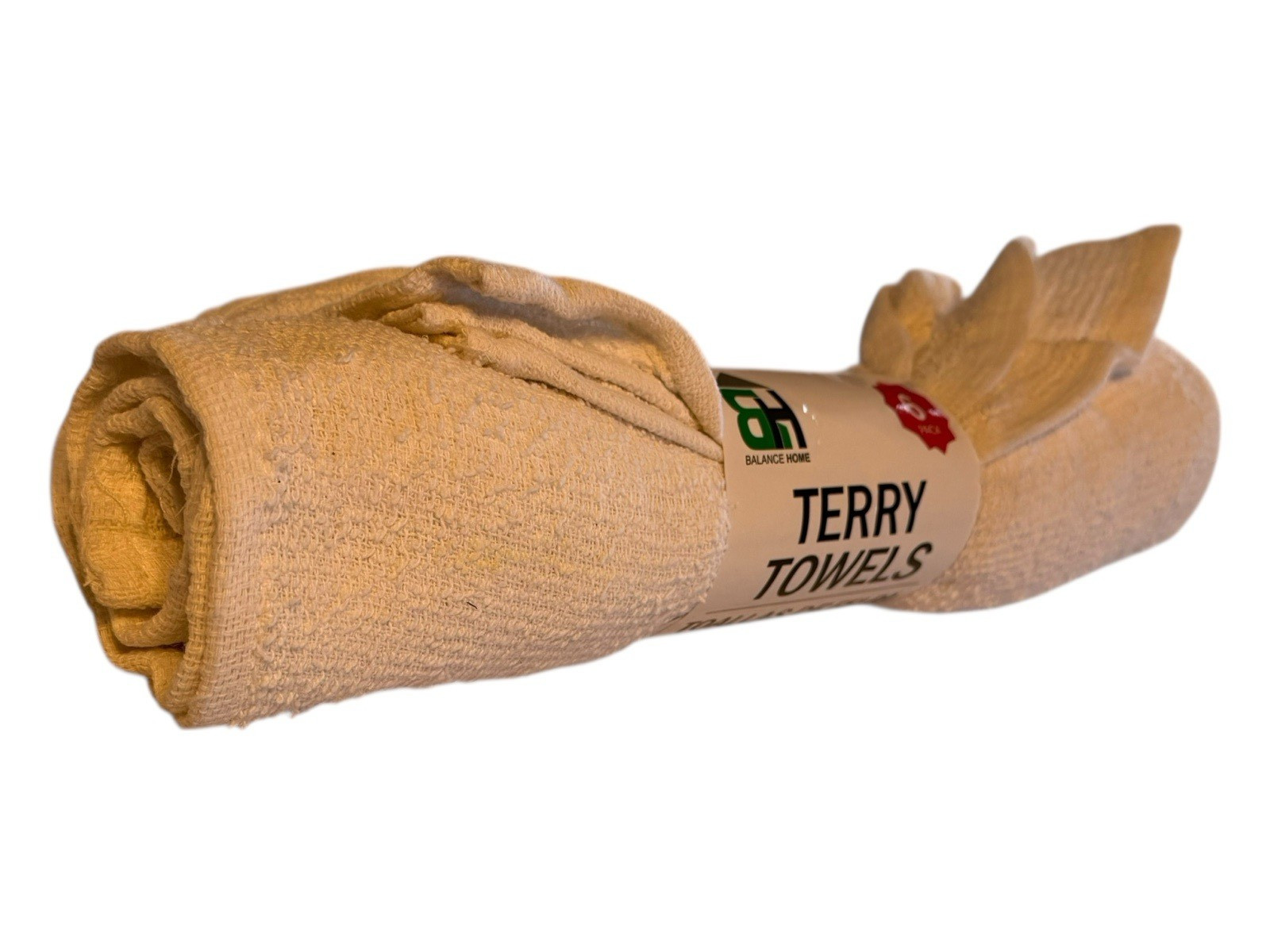 All Purpose Terry Towels, 100% Cotton, 14″ x 17″ – 18 pcs (3 x 6 Packs) White