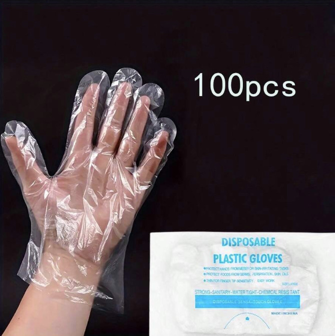 100pcs Disposable Multi-Purpose Gloves – Ideal for Cooking, Cleaning, Food Prep