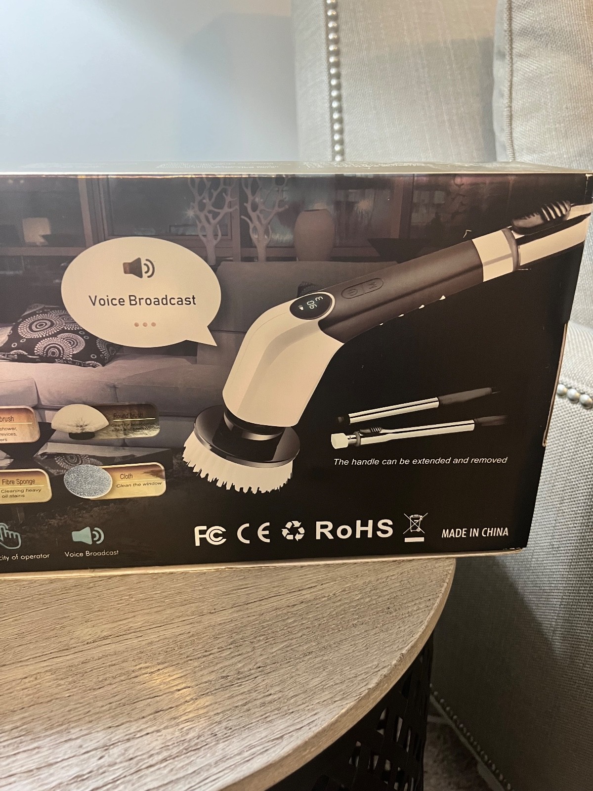 YKYI Electric 8 in 1 Cleaning Brush With Voice Assistant – ANS-8051A 3 speed EUC