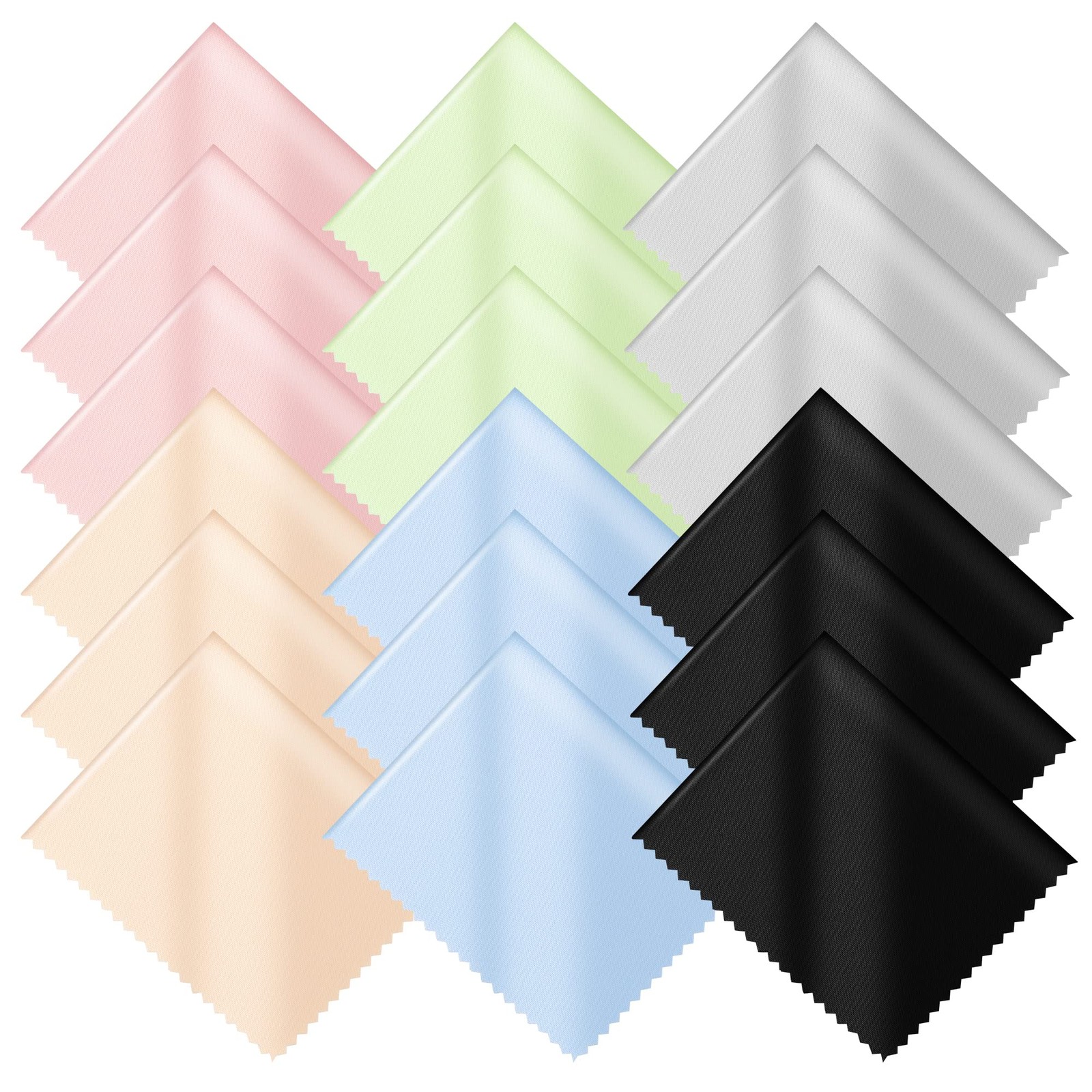 vonper 18 Pack Microfiber Cleaning Cloths (7 x 6 ) Multicolor Glasses Cleaning