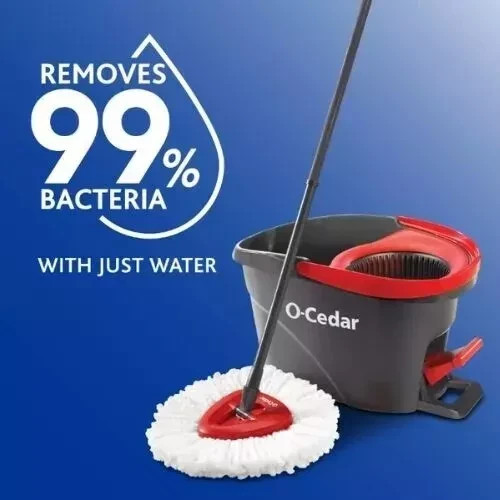 O-Cedar EasyWring Spin Mop & Bucket System- Free Ship- No Import Fees