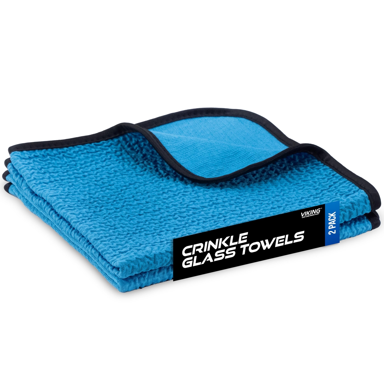 VIKING 2-Pack Microfiber Glass Cleaning Cloths for Cars and Home 16×16″