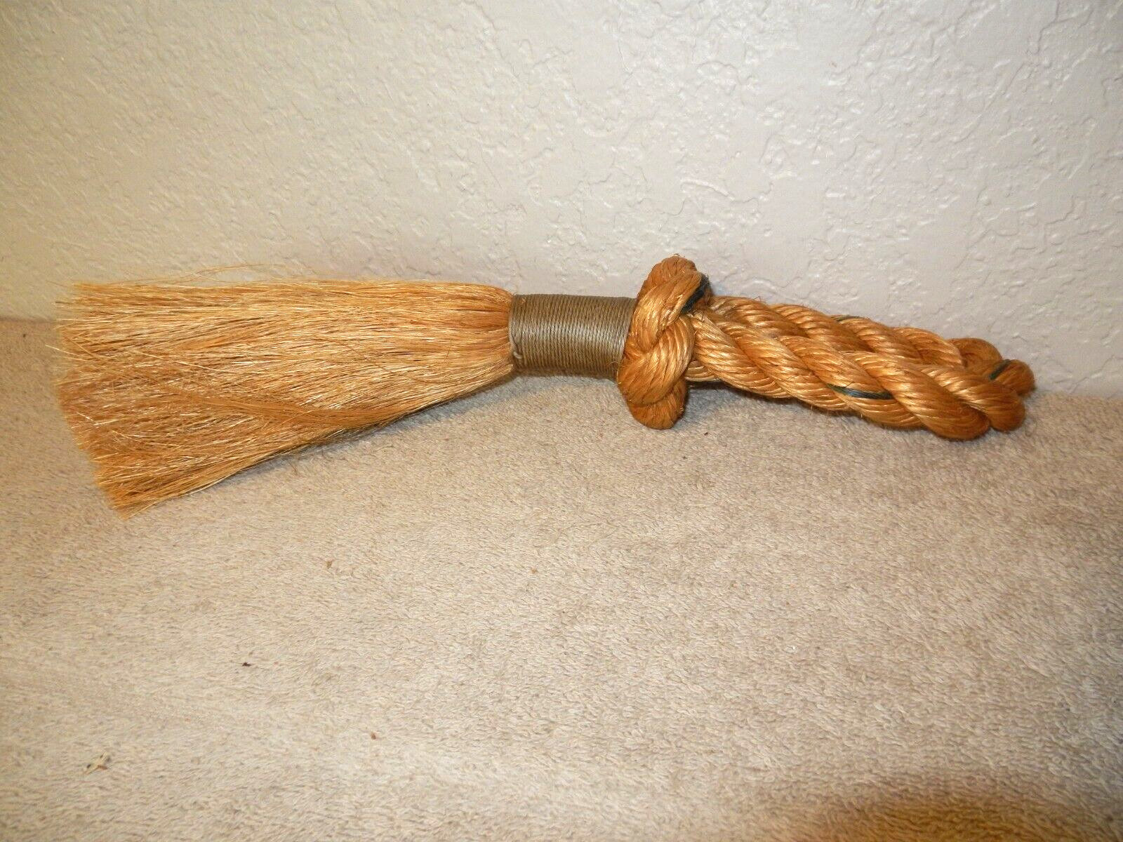 13″ WILLIAMSBURG Broom Jute Sisal Rope Dust Whisk Handmade Nautical Rustic Folk