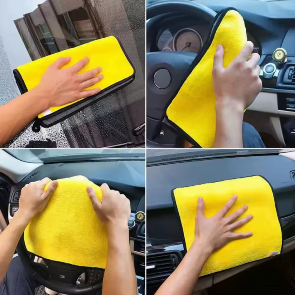 1/2/5PCS Car Wash Towels Cleaning Cloth Absorbent Dry Cloth General Purpose Micr