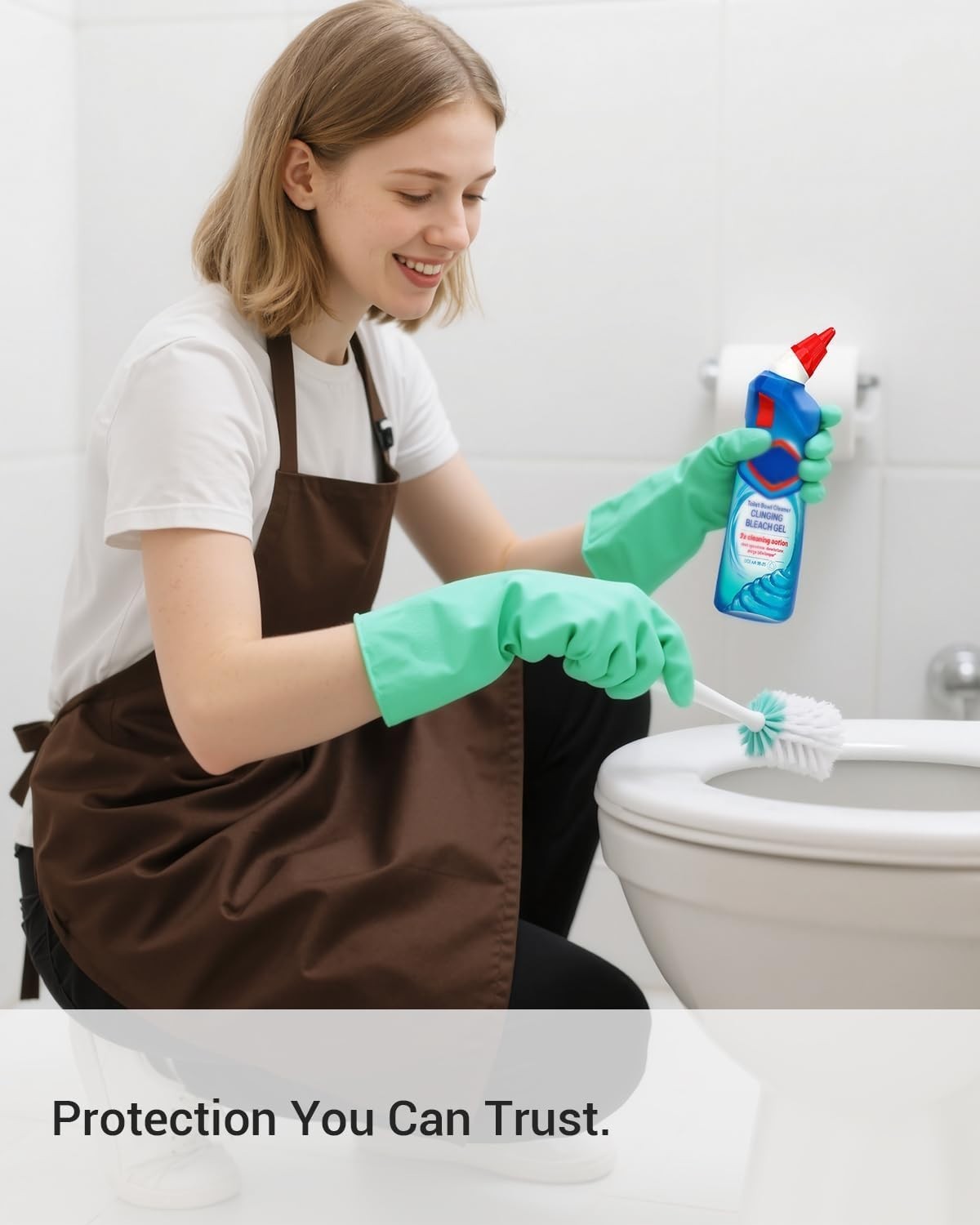 Nitrile Rubber Cleaning Dishwashing Gloves, S/M/L (4 Pair)