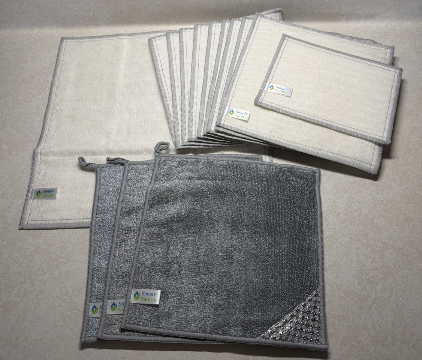 Naturally Wood Fiber Cleaning Cloths ~Wood & Bamboo / Microfiber ~ 14 Pcs