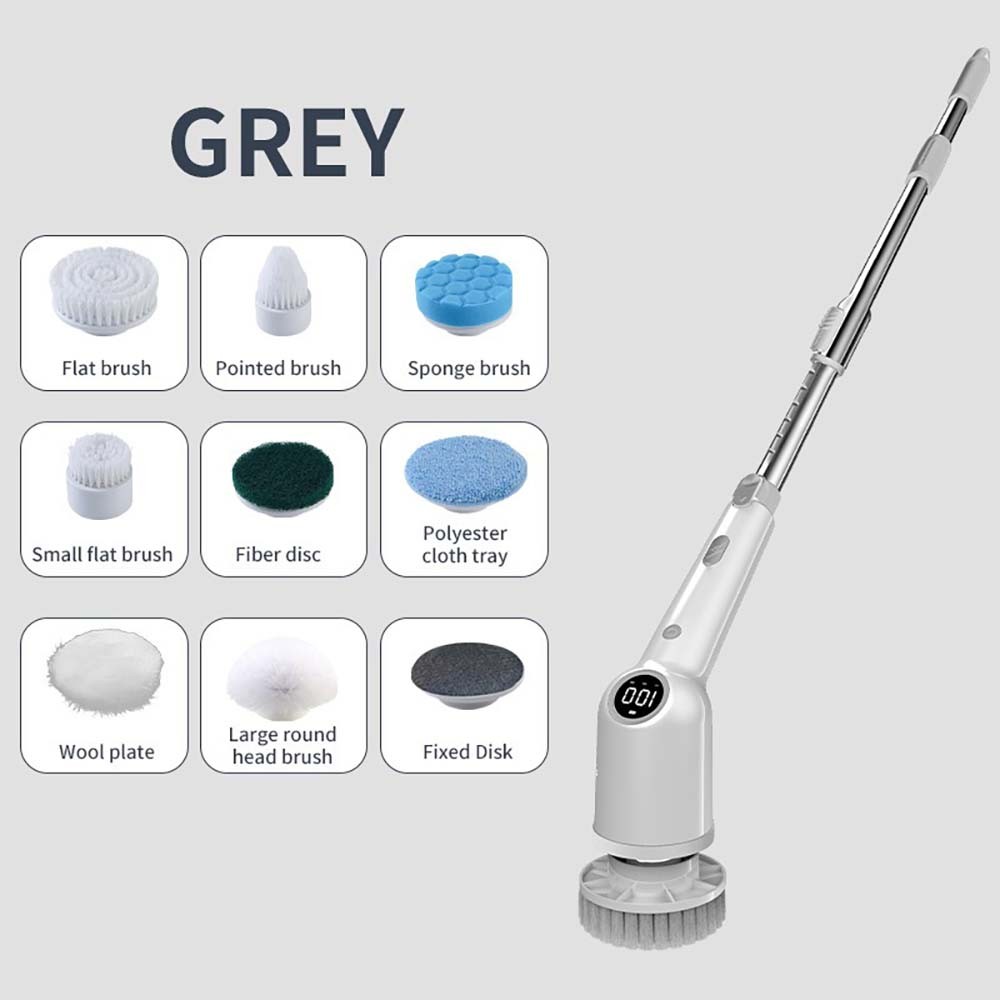 Lightweight Ergonomic Adjustable Intuitive Handheld Wireless 9‑in‑1 Electric Mop