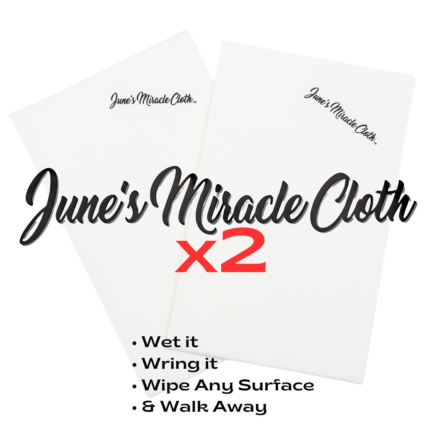 June’s Miracle Cloth 2-Pack: Streak-Free, Spotless, Lint-Free Cleaning Towels