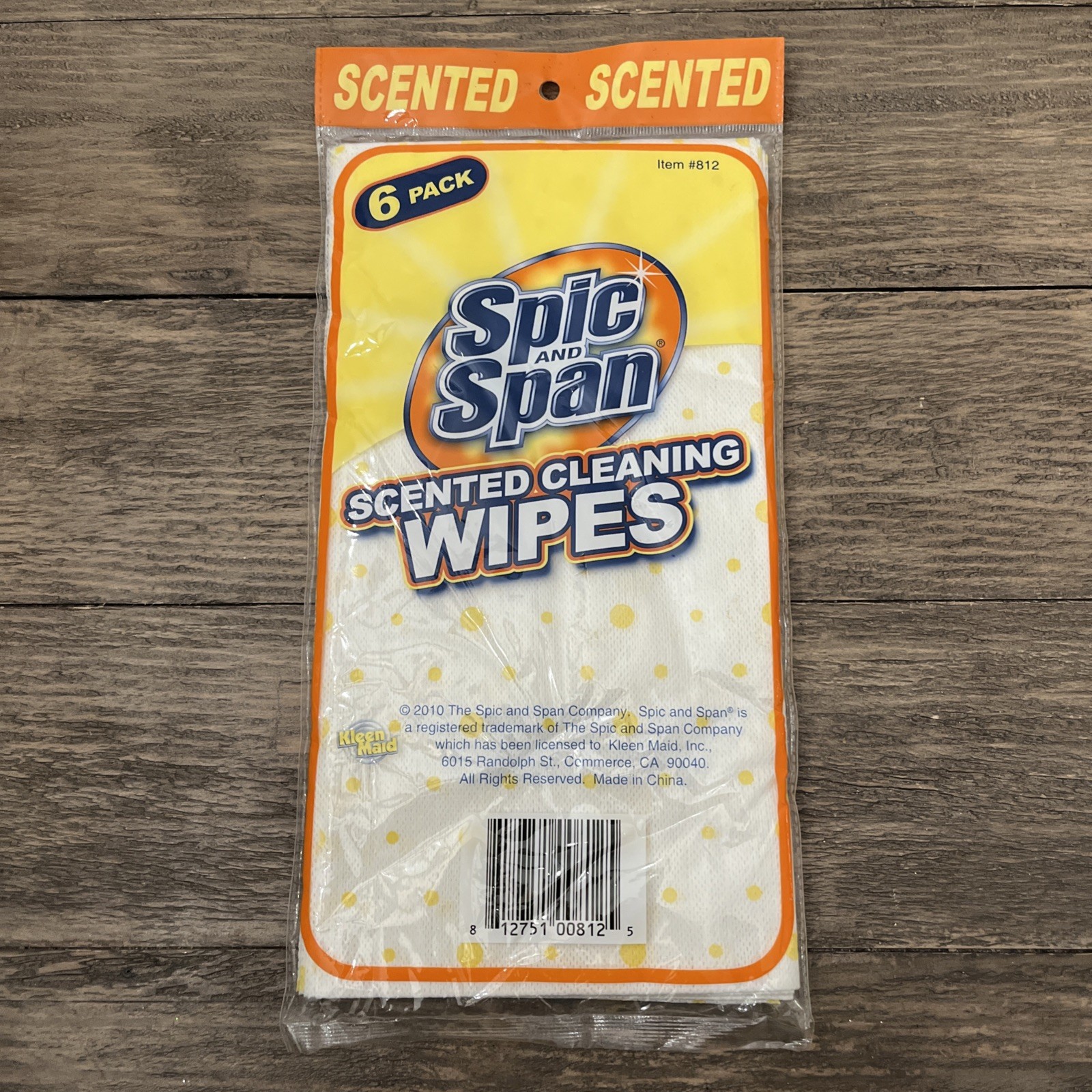 NEW Spic And Span Cleaning Wipes Lemon Scented 6 Pack Reusable Clean Home 2010