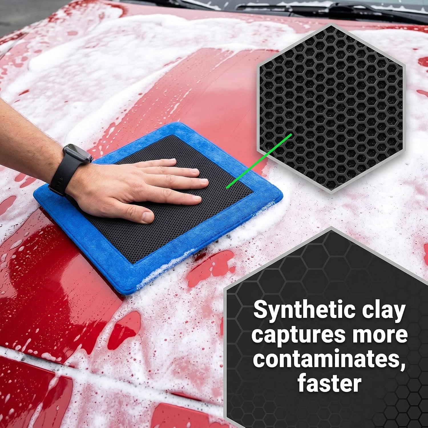 3Pcs Clay Towel Car Detailing Clay Bar Towel 12×12 Rubber Polymer Clay Bar Cloth