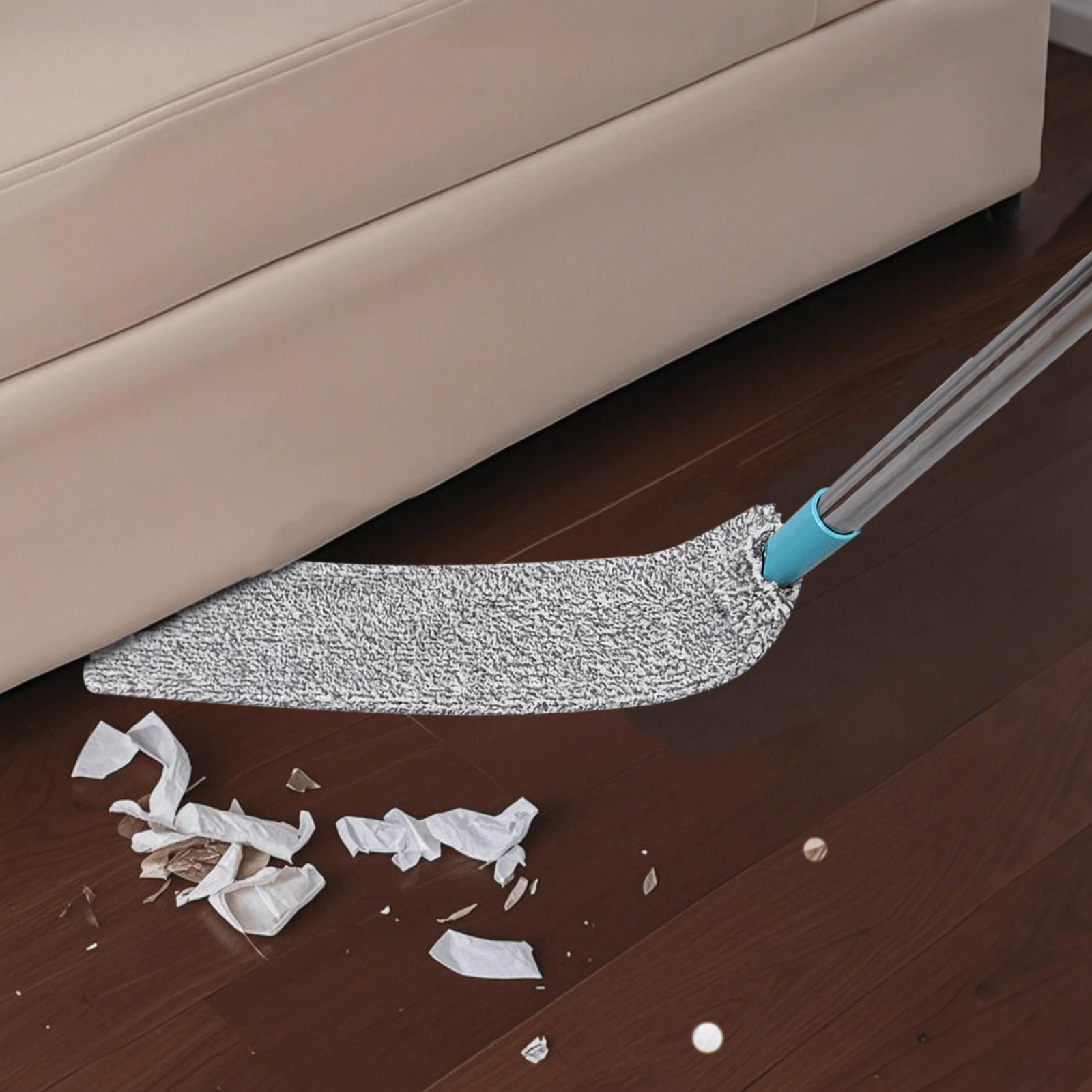 Microfiber Dusting Brush with Extension Rod Washable Extendabl Dust Duster Brush