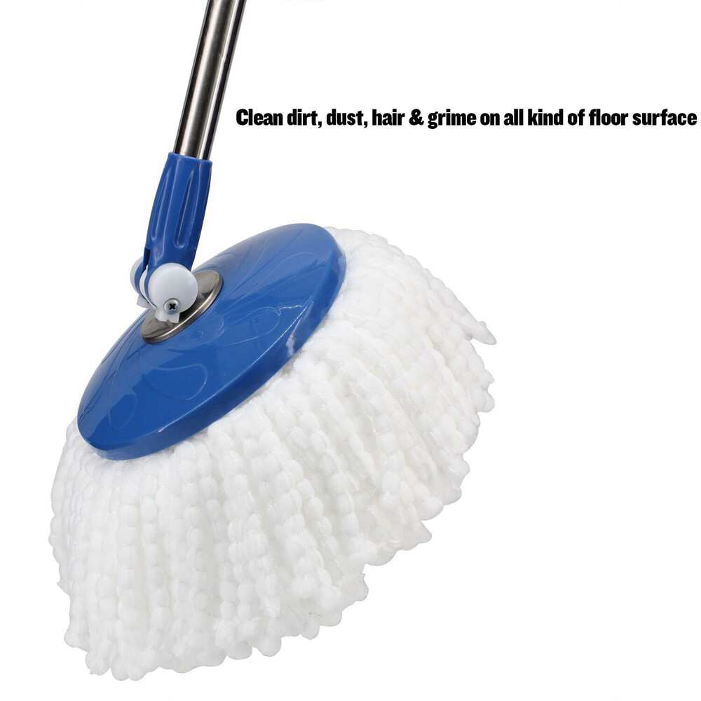 12 Pack 360° Spin Magic Mop Replacement Head Round Shape Standard Size Microfibe
