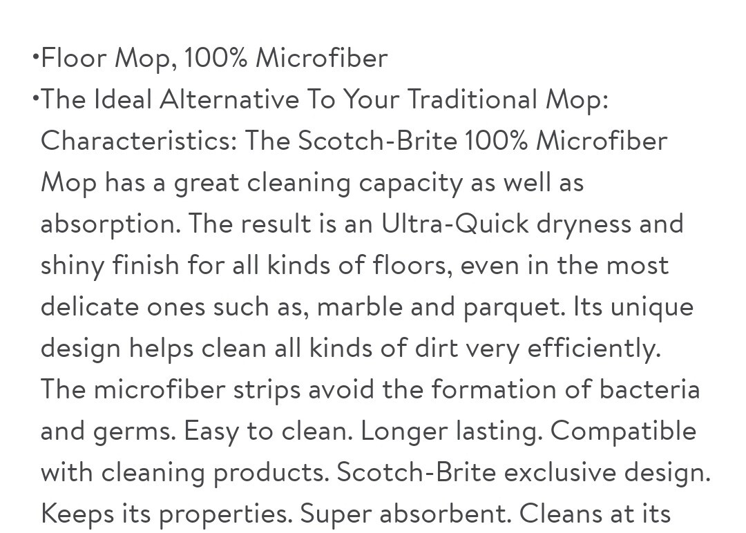 SCOTCH BRITE MICROFIBER MOP HARDWOOD FLOOR Mop Durable