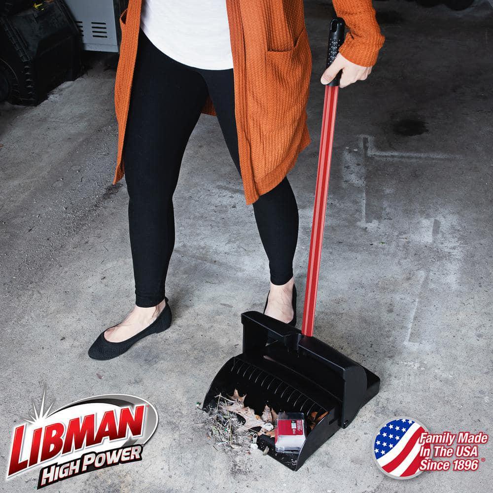 12 in. x 36 in. High Power Closed Lid Lobby Dustpan with Handle