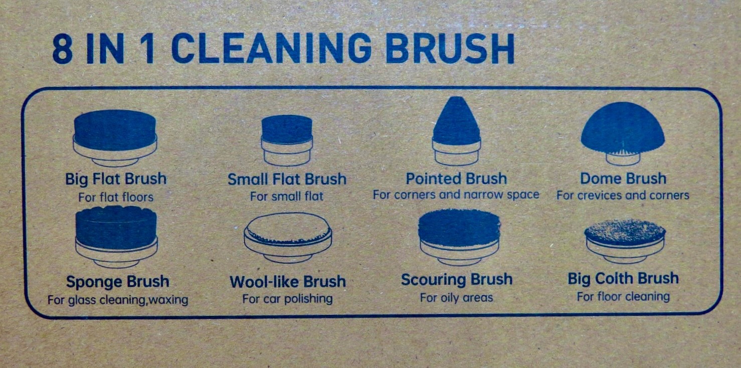NIB New Improved “8 in 1” Cleaning Brush Cordless Spin Scrubber