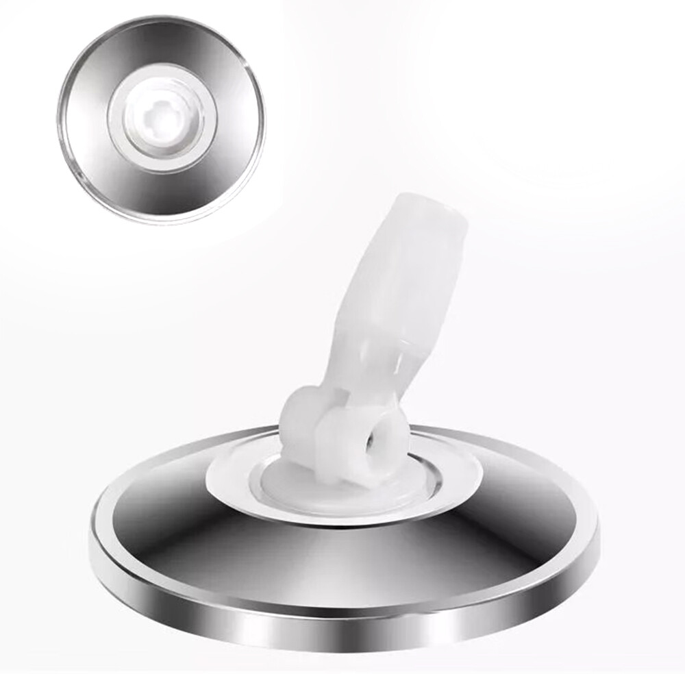 360° Rotating Spinning Mop Pole Handle Replacement with 2x Microfiber Mop Heads
