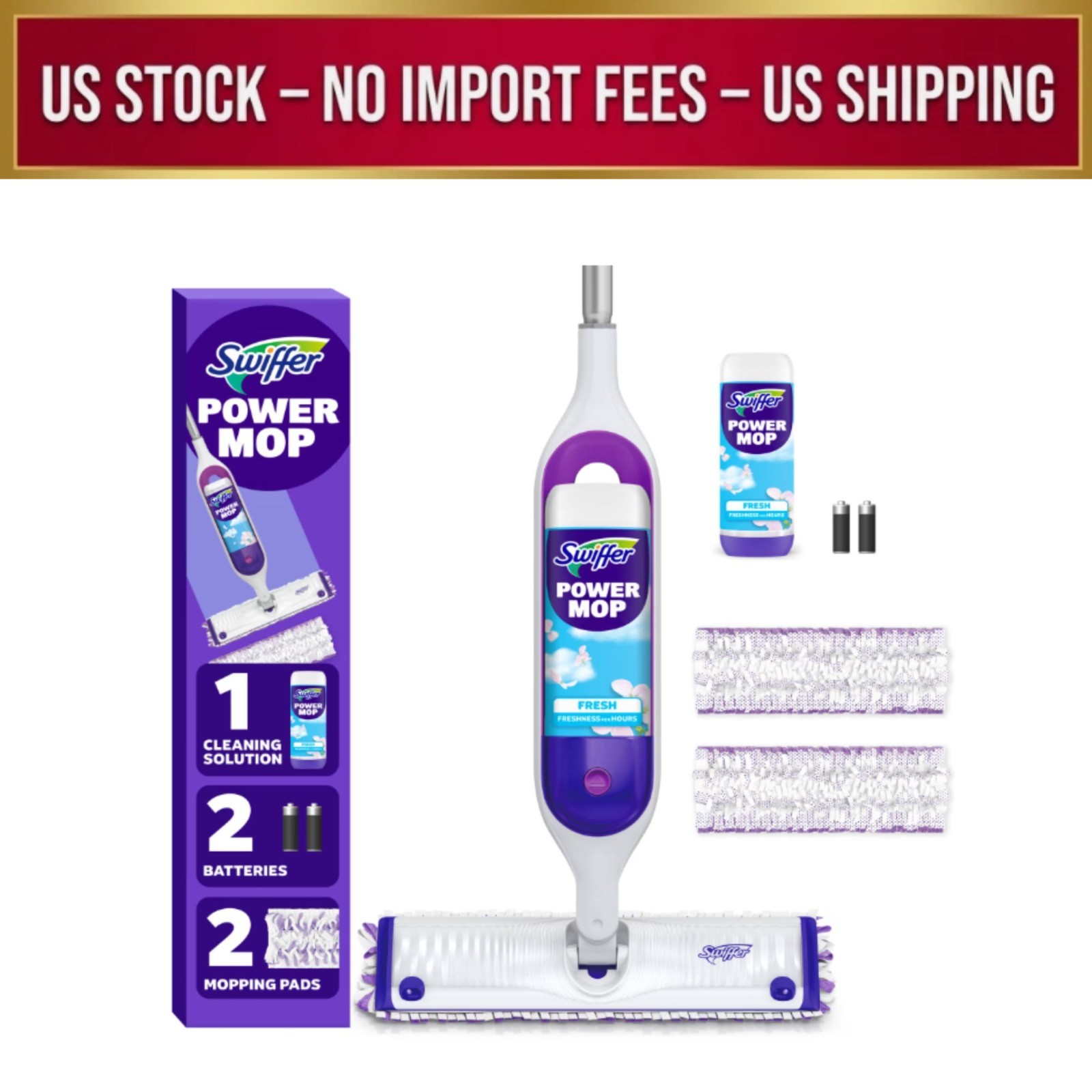 Swiffer Power Mop Set, Floor Cleaner for Tile, Vinyl, Laminate, Wood